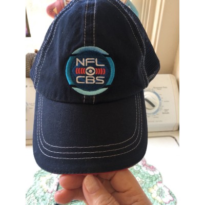 NFL on CBS snapback hat cap adjustable trucker mesh football TV blue /red  eb-39877383